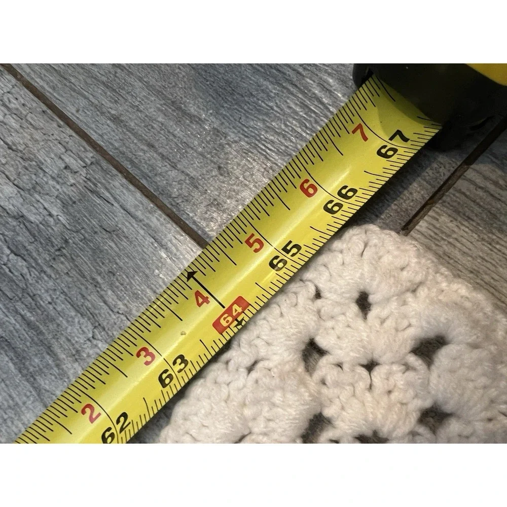 Granny Square‎ Afghan Quilt Blanket 3D Rose Handmade Floral Vintage Cottage core